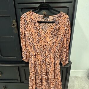 Lulu's Multicolor Long Sleeve Dress